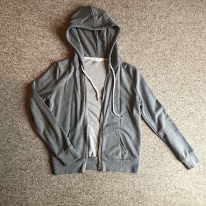Grey zip-up hoodie